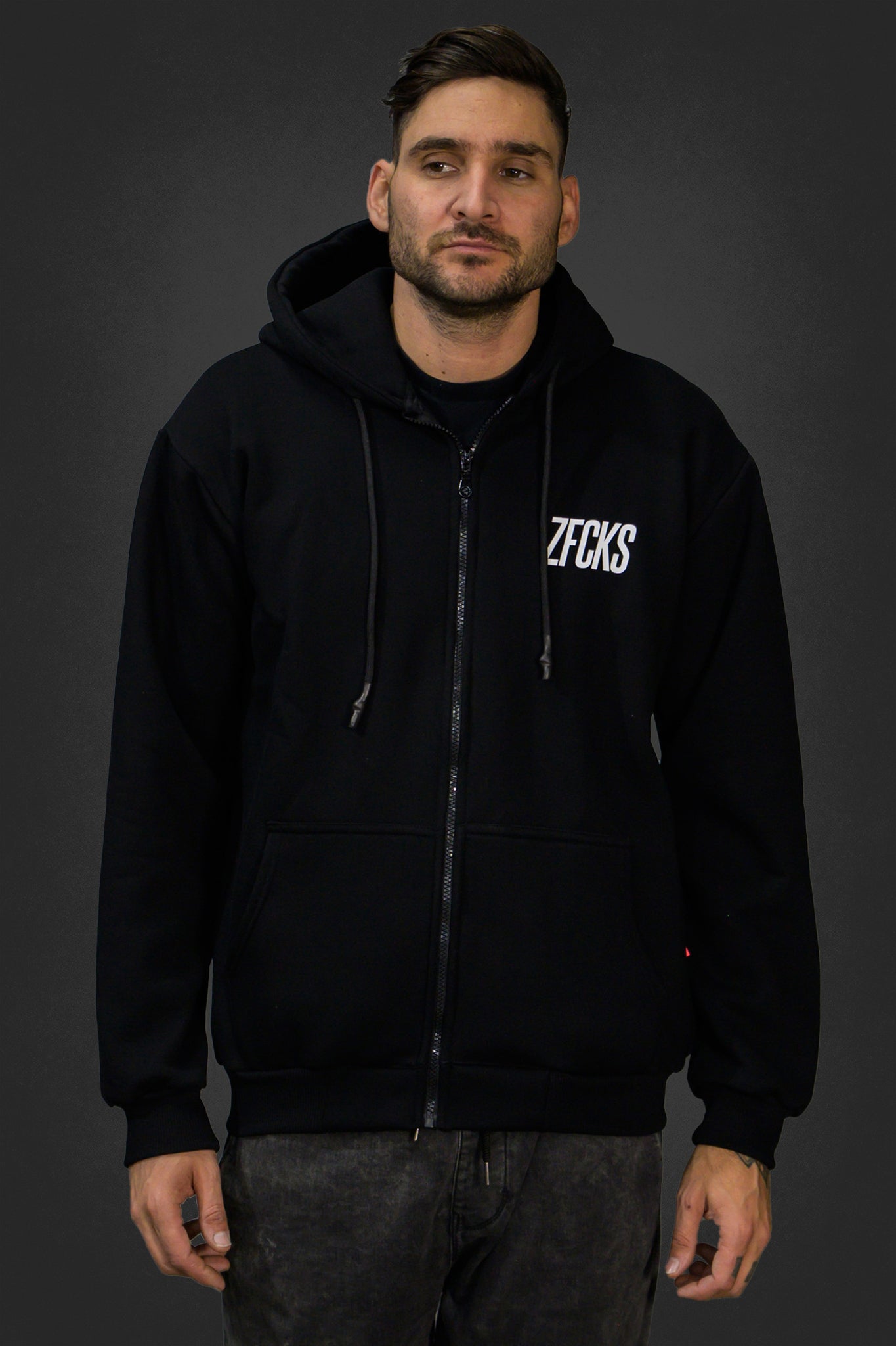 Zip-Hoodie ZFCKS - Zerofcks Vertical
