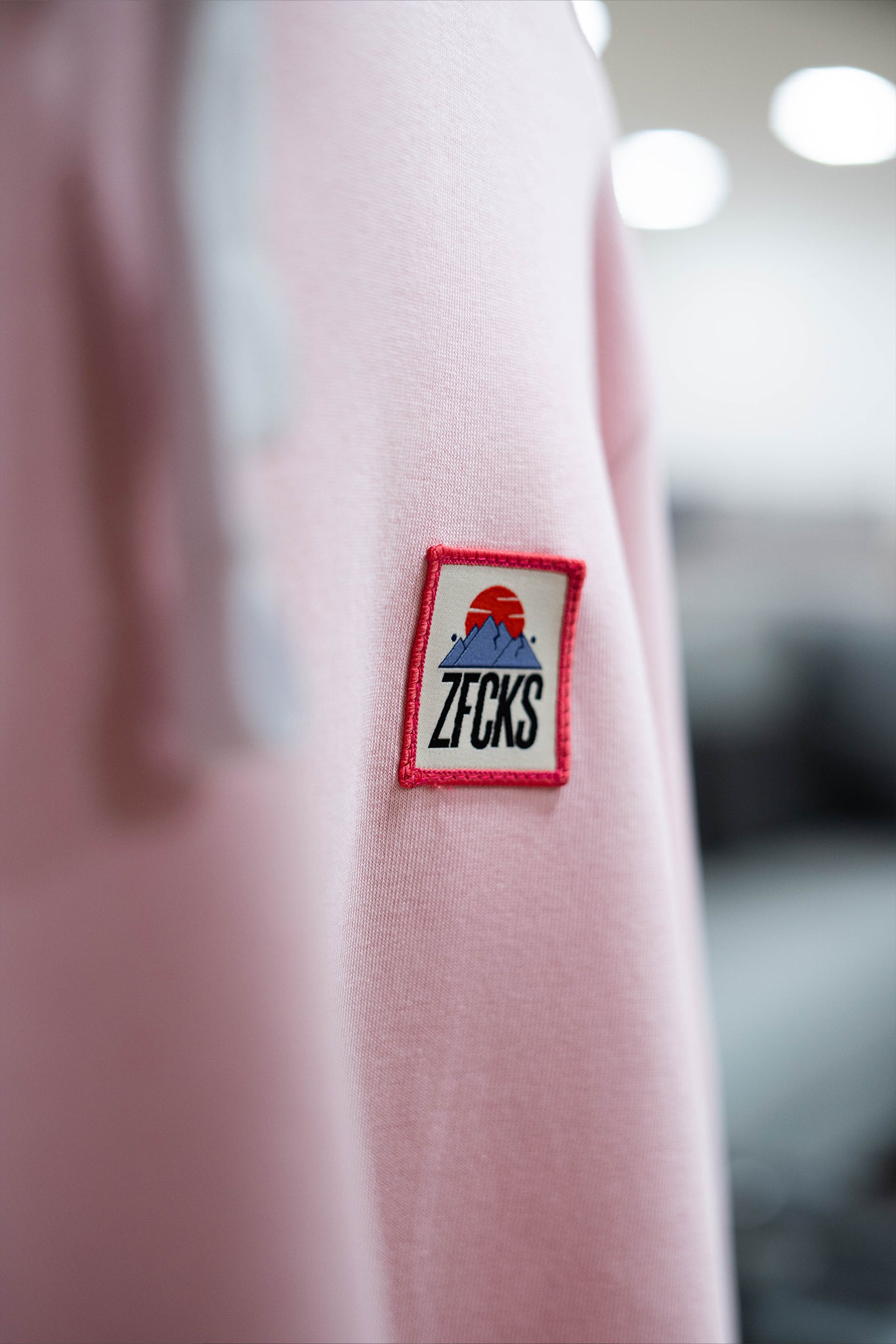 Relaxed Hoodie Mountain Red Patch