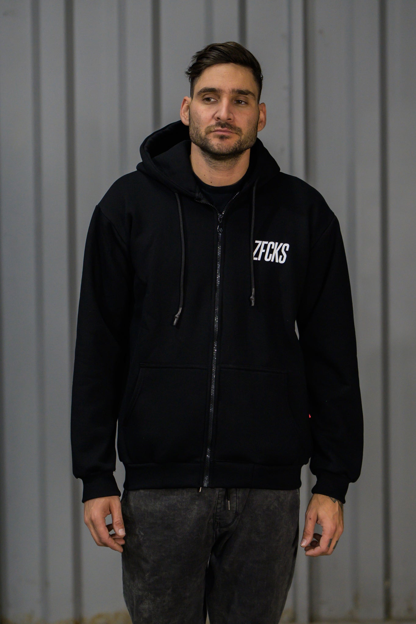 Zip-Hoodie ZFCKS - Zerofcks Vertical